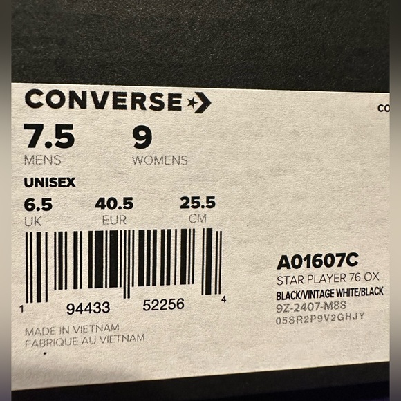 Converse unisex star player 76 size 7.5 men’s/9 women’s - Picture 13 of 14